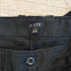 J.Crew Linen Black Trousers
